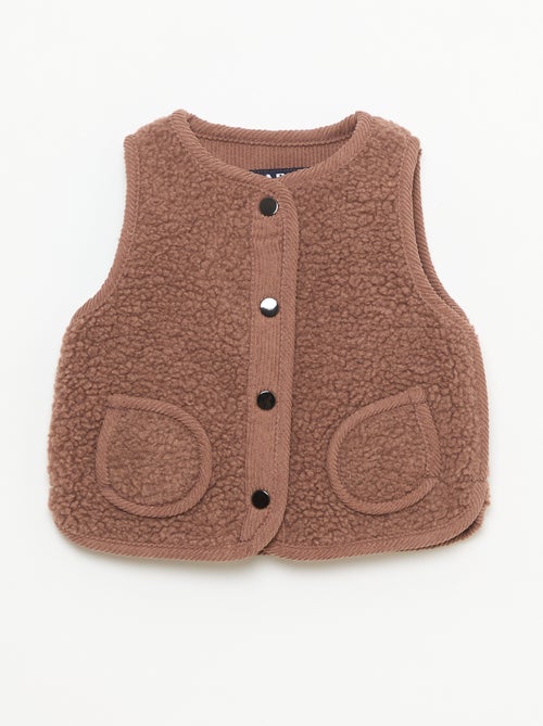 Colete sem mangas com efeito de lã de ovelha - Kiabi