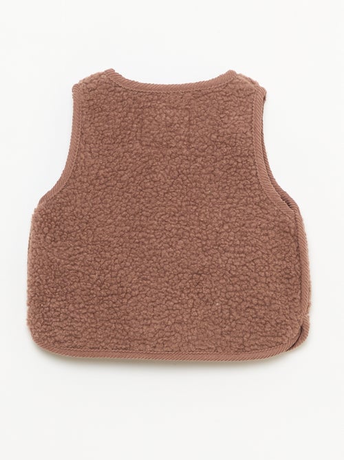 Colete sem mangas com efeito de lã de ovelha - Kiabi