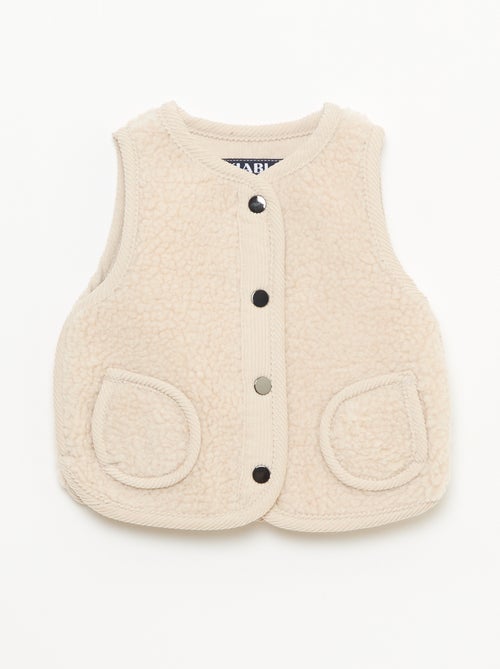 Colete sem mangas com efeito de ovelha - Kiabi
