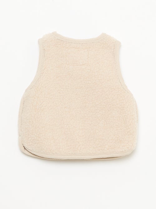 Colete sem mangas com efeito de ovelha - Kiabi