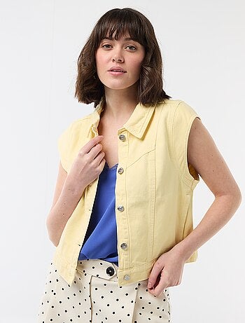 Colete sem Mangas com Estampado de Vaca