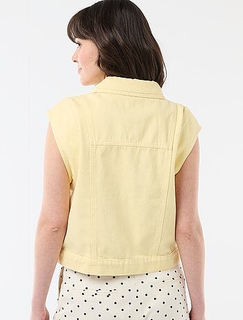 Colete sem Mangas com Estampado de Vaca