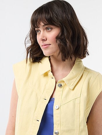 Colete sem Mangas com Estampado de Vaca