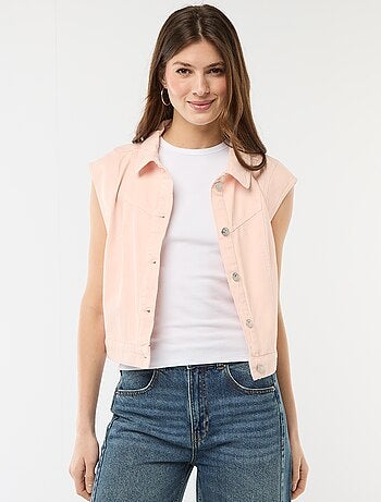 Colete sem Mangas com Estampado de Vaca