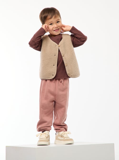 Colete sem mangas efeito borreguito - Kiabi