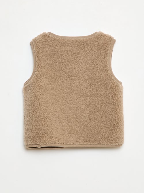 Colete sem mangas efeito borreguito - Kiabi