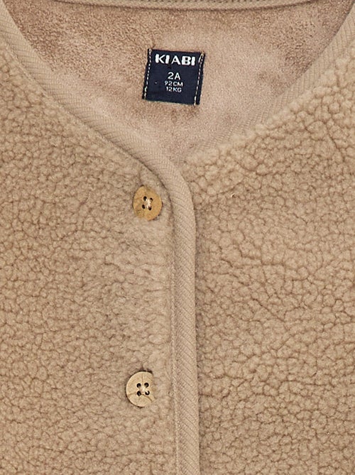 Colete sem mangas efeito borreguito - Kiabi