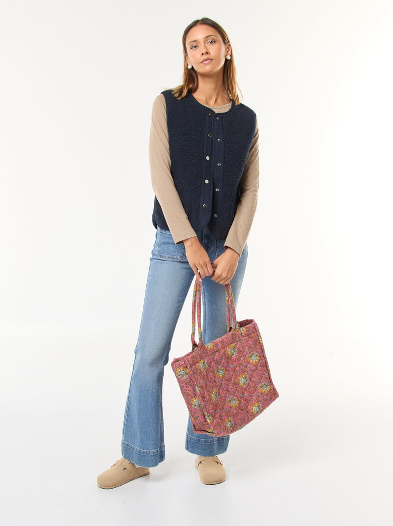 Colete sem mangas efeito ovelha Azul - Kiabi