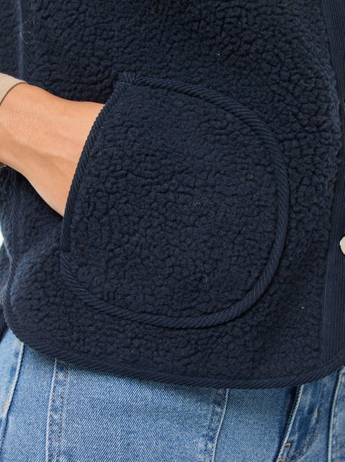 Colete sem mangas efeito ovelha - Kiabi