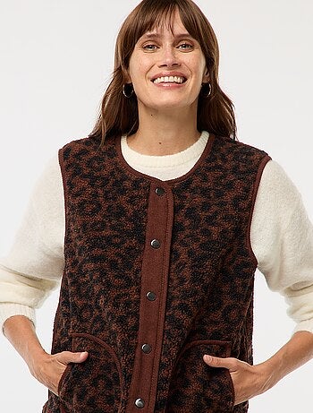 Colete sem mangas efeito ovelha