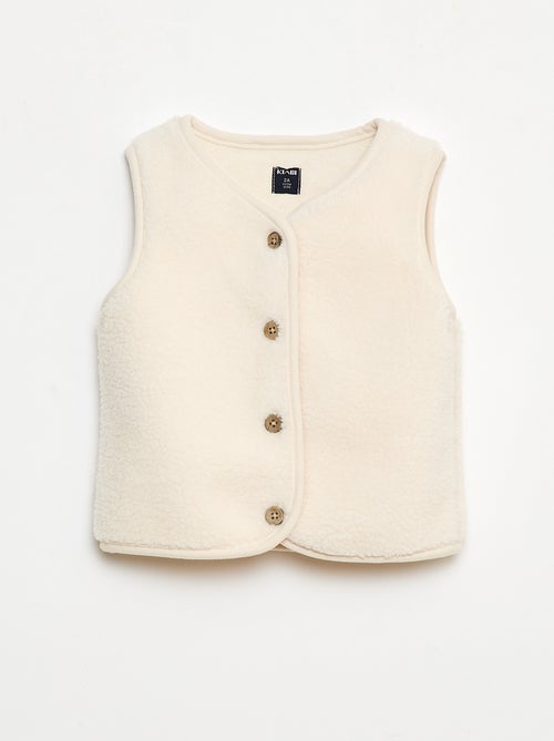 Colete sem mangas efeito pele de carneiro - Kiabi