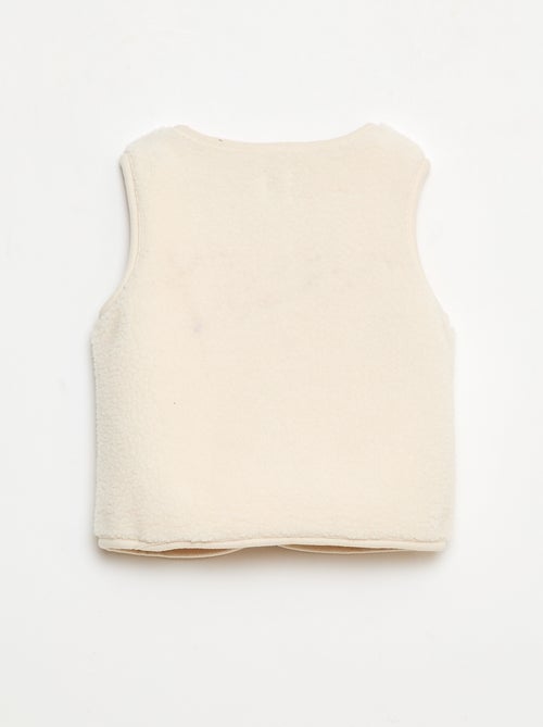 Colete sem mangas efeito pele de carneiro - Kiabi