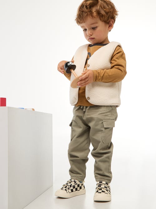 Colete sem mangas efeito pele de carneiro - Kiabi