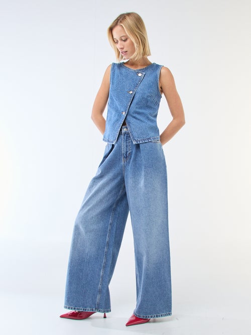 Colete sem mangas em ganga - Kiabi