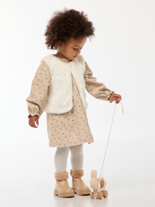 Colete sem mangas em imitação de pelo - Kiabi