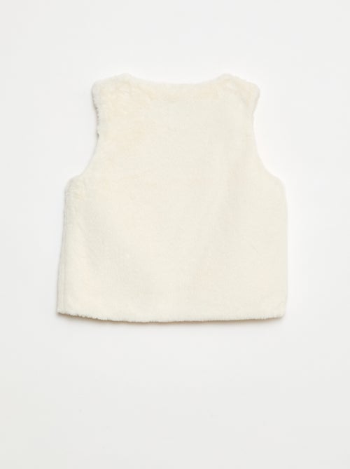 Colete sem mangas em pelo sintético - Kiabi