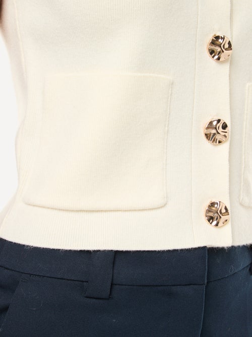 Colete sem mangas em tricô otomano - Kiabi