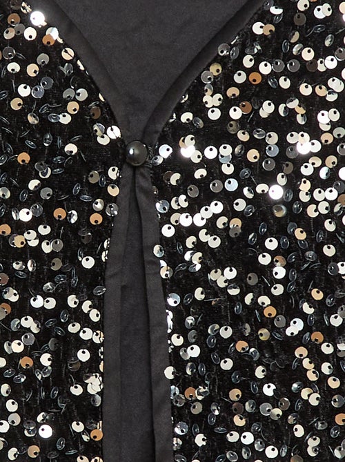 Colete sem mangas em veludo com lantejoulas - Kiabi