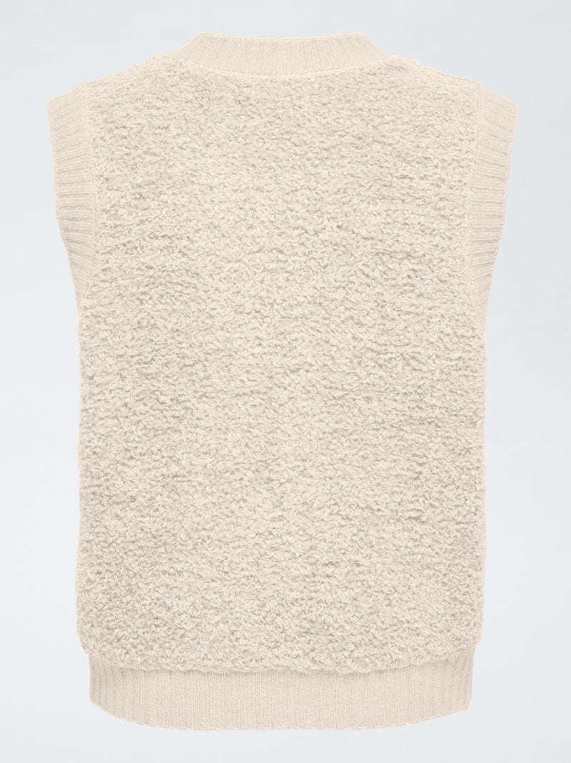 Colete sem mangas 'JDY' liso Branco - Kiabi