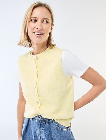 Colete sem mangas liso