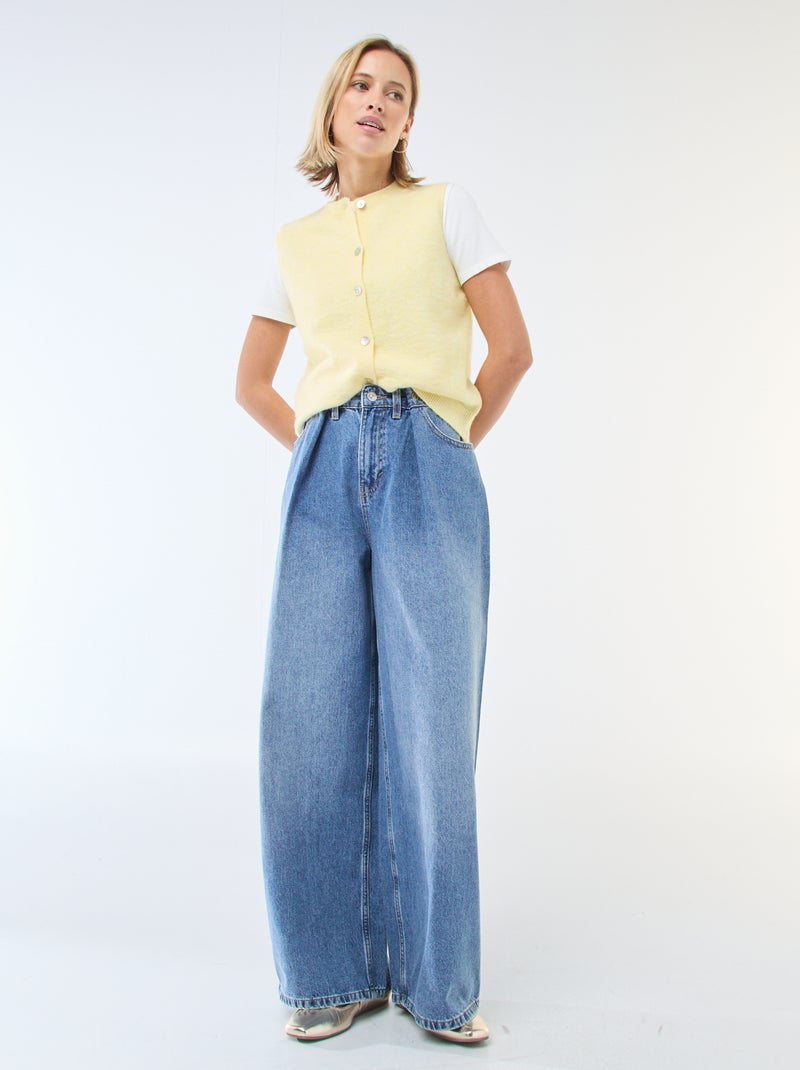 Colete sem mangas liso Amarelo - Kiabi