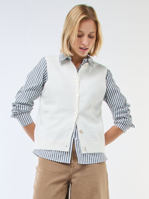 Colete sem mangas liso - Kiabi