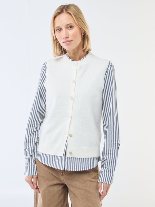 Colete sem mangas liso - Kiabi