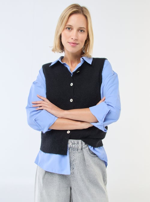 Colete sem mangas liso - Kiabi