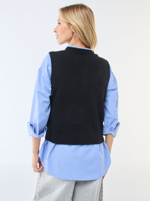 Colete sem mangas liso - Kiabi