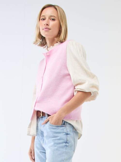 Colete sem mangas liso - Kiabi