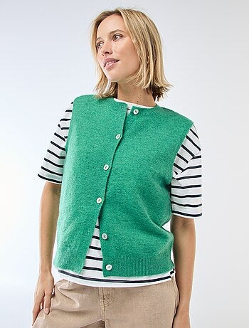 Colete sem mangas liso