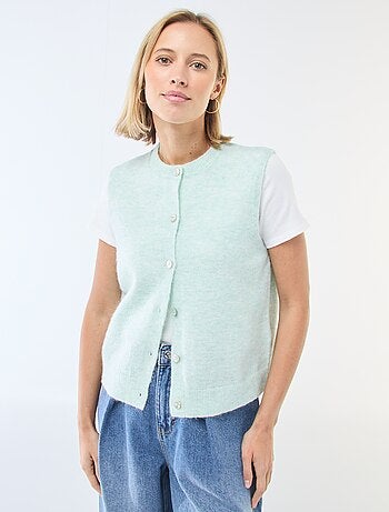 Colete sem mangas liso