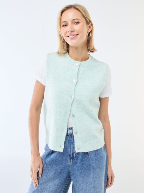 Colete sem mangas liso - Kiabi