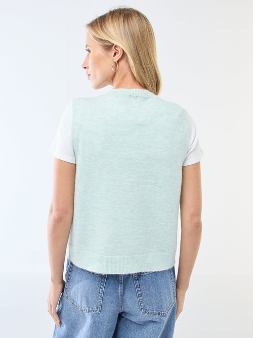 Colete sem mangas liso - Kiabi