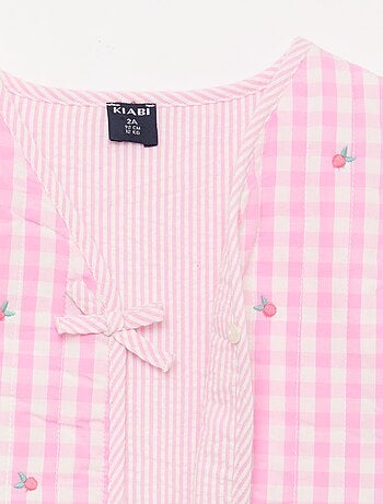 Colete sem mangas reversível em popelina