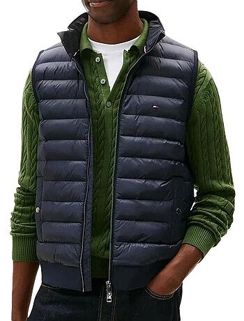 Colete tommy hilfiger para homem mix medias azul-marinho