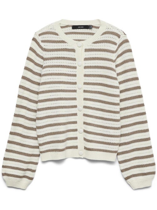 Colete Vero Moda Geous Branco e Azul-Marinho para Mulher - Kiabi