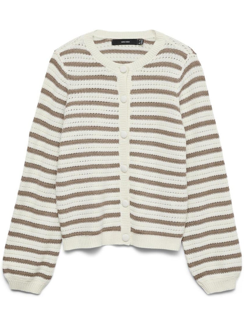 Colete Vero Moda Geous Branco e Azul-Marinho para Mulher Bege - Kiabi