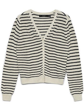Colete Vero Moda Lexshine Bege/Preto para Mulher