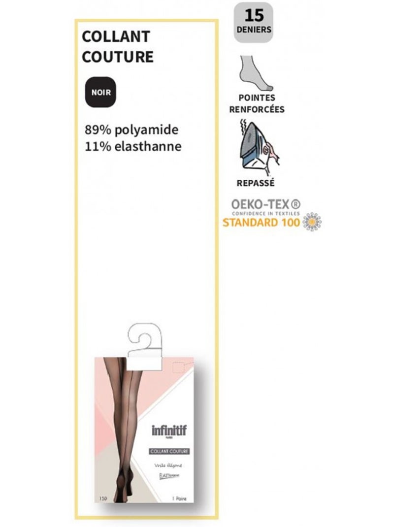 Collant Mulher Conforto e Qualidade INFINITIF - Pack de 3 Multicolorido - Kiabi