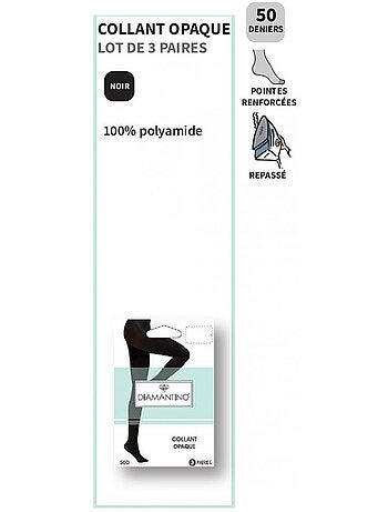 Collant Mulher Conforto e Resistência DIAMANTINO - Pack de 3