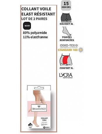 Collant Mulher Conforto e Resistência DIAMANTINO - Pack de 4