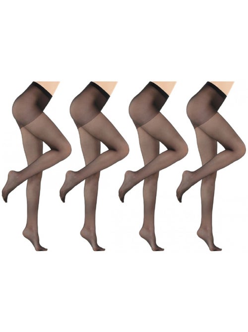 Collant Mulher Conforto e Resistência DIAMANTINO - Pack de 4 - Kiabi Collant Mulher Conforto e Resistência DIAMANTINO - Pack de 4 - Kiabi