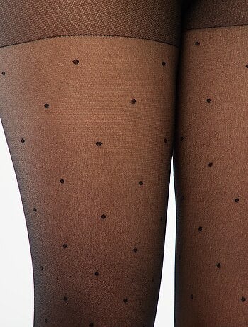 Collants a ponto cheio às pintas - 30D
