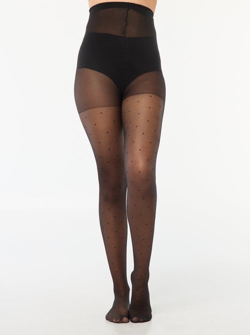Collants a ponto cheio às pintas - 30D - Kiabi