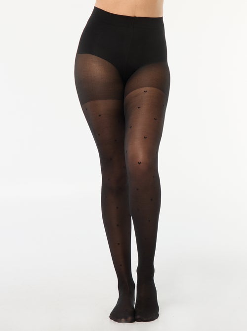 Collants a ponto cheio com corações - Kiabi