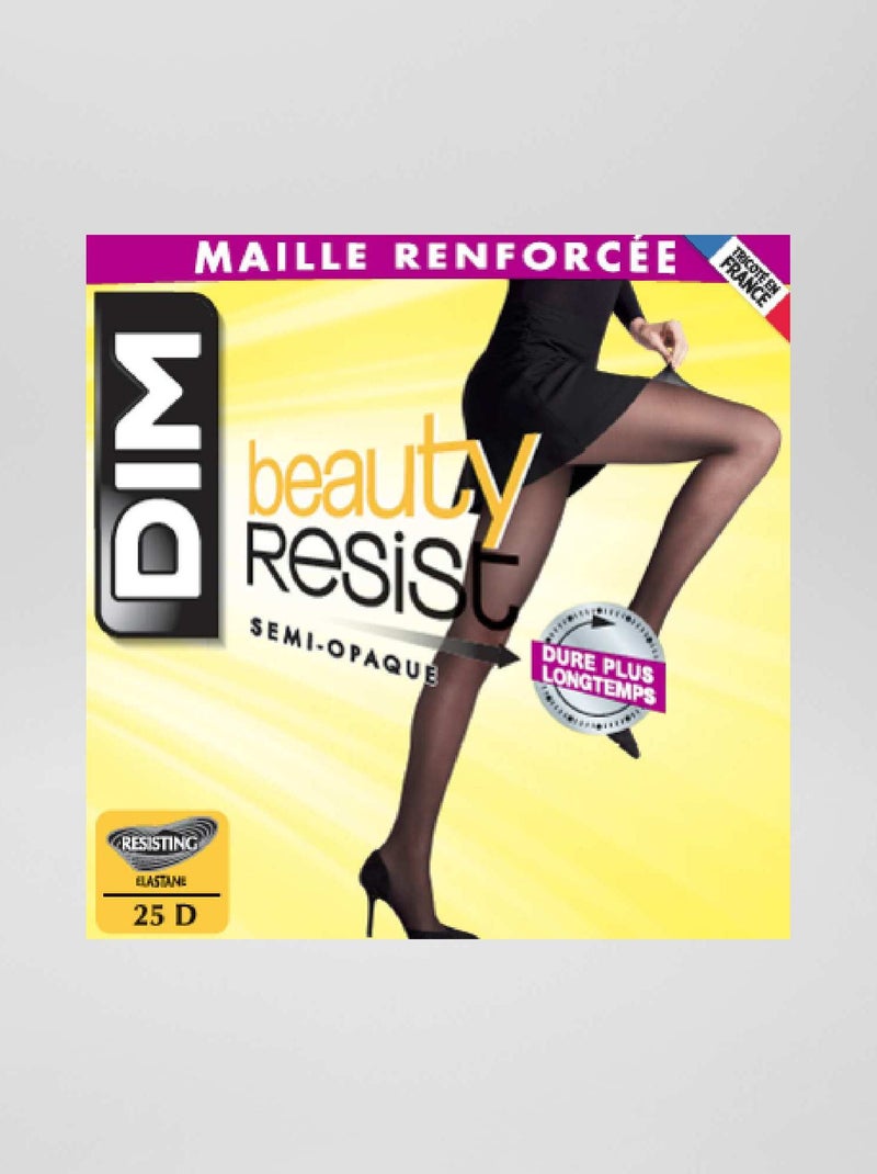 Collants beauty resist em malha reforçada 'DIM'   - Preto - Kiabi