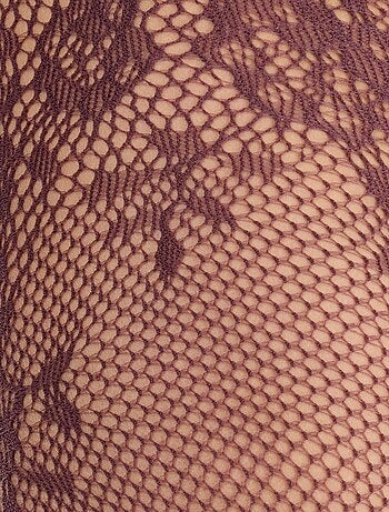 Collants com flores efeito renda