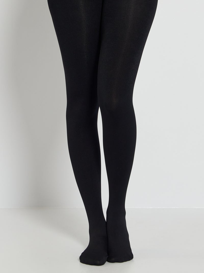 Collants com interior em polar Preto - Kiabi