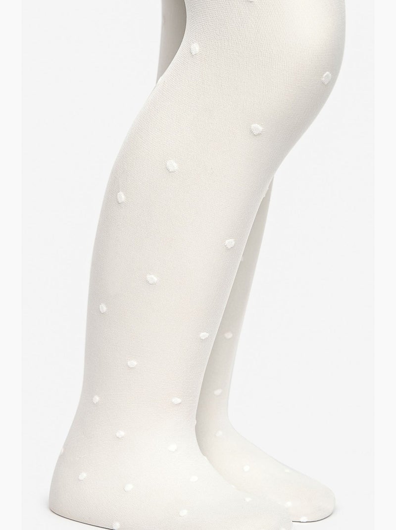 Collants com padrão menina penti Branco - Kiabi
